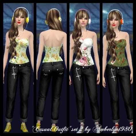 Casual Outfit Set 3 At Amberlyn Designs Sims 4 Updates