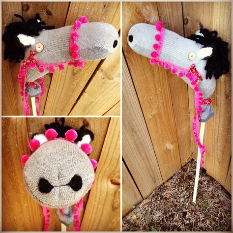 Create An Adorable Stick Horse From An Old Sock Yarn And A Wood Dowel