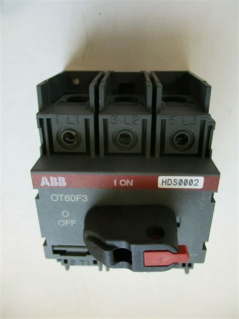 Abb Ot30f3 Non Fusible Disconnect Switch 3 Pole60a600vac Din Rail