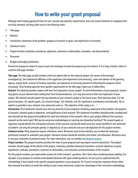 Grant Proposal Template Doc