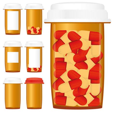 7400 Prescription Medication Bottles Illustrations Royalty Free