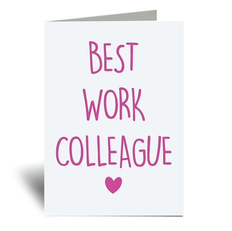 Best Work Colleague A6 Greeting Card Fruugo Us