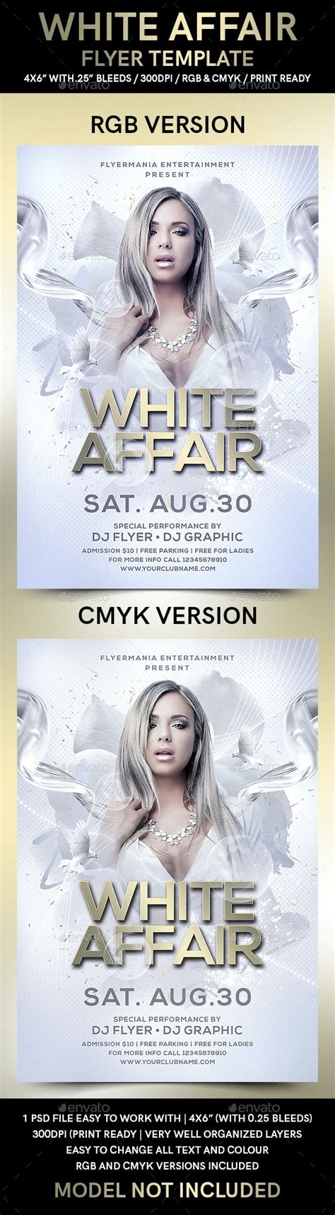 White Affair Flyer Template By Flyermania Graphicriver