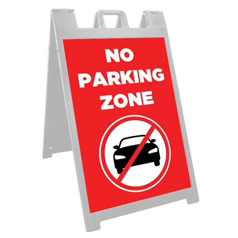 No Parking Zone Signicade Insert Stock Signs And Frames