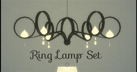 My Sims 4 Blog Ring Lamps Set In 21 Colors By Pearlstitches