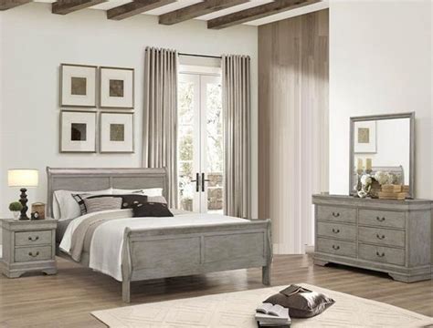 This bedroom set provides plenty of space to store bedroom and clothing essentials. B3500/Set-Q Louis Phillip 6Pcs Bedroom Suite - Grey ...