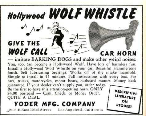 Hollywood Wolf Whistle From The April 1948 Popular Scienc Flickr