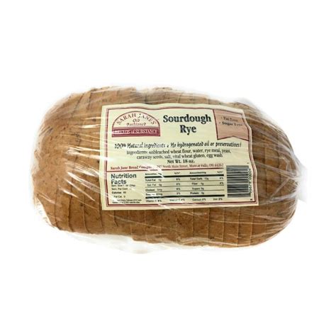 Sarah Jane Bread Co Bread Sourdough Rye 18 Oz Grocery