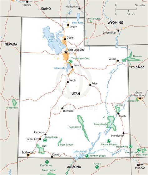 Printable Map Of Utah