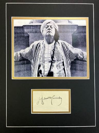 Aleister Crowley Autograph In Matted Display