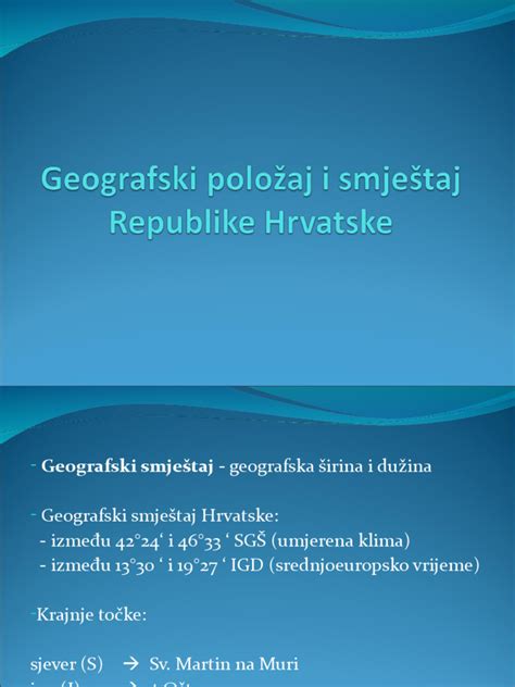 1geografski Smjestaj I Polozaj Republike Hrvatske Pdf