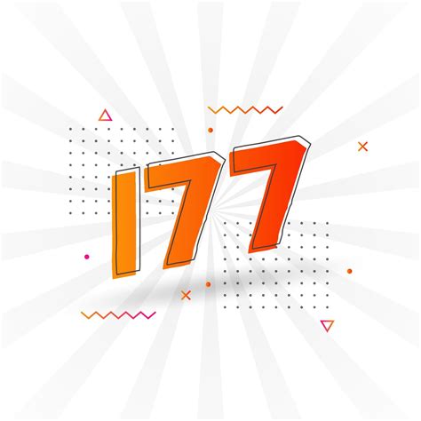 177 Number Vector Font Alphabet Number 177 With Decorative Element