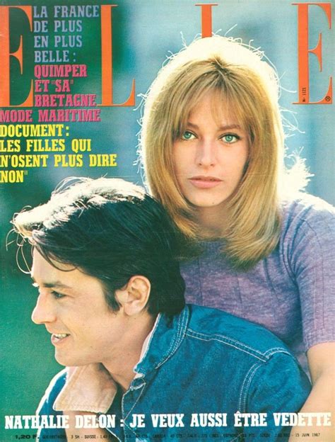 Nathalie And Alain Delon On The Cover Of Elle N June