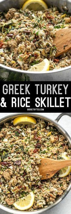 Greek Turkey And Rice Skillet One Pot Meal Budget Bytes Recipe