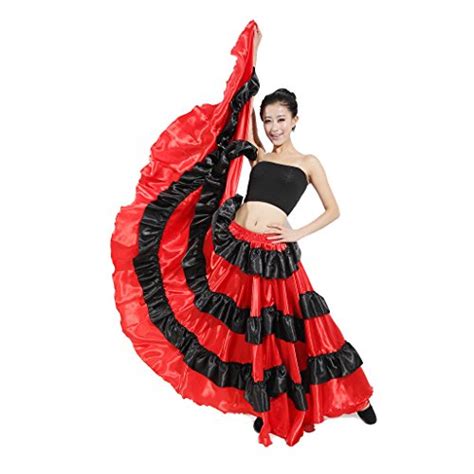 dreamowl belly dance skirt 360 degree circle costume spanish dances bull skirt flamenco buy