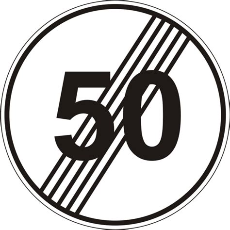 Road Sign 330 End Of Maximum Speed Limit