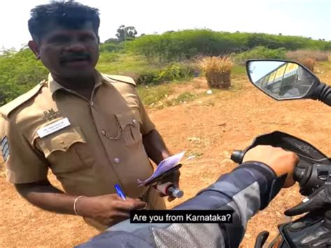 Tamil Nadu Cop Stops Biker In Viral Video Reason Will Bring A Smile
