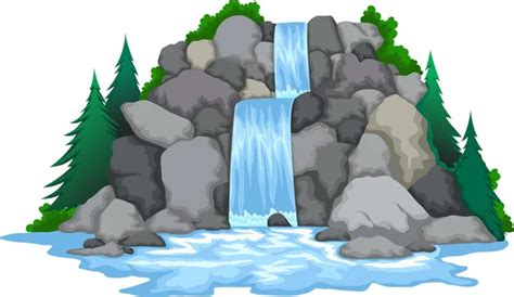 Waterfall With Landscape View Background — Stock Vector © Starlight789