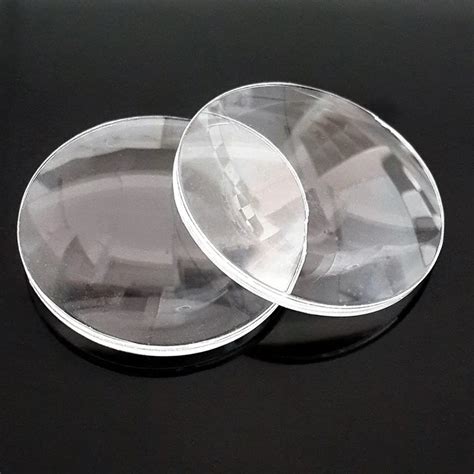 2pcs 25mm Dia Acrylic Plastic Focal Length 45mm Optics Double Convex Lens F Vr Goggle Glasses