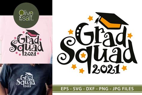 Graduation Squad Svg 1416 Dxf Include Free Svg Banner