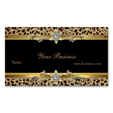 Elegant Gold Leopard Black Elegant Business Cards | Gold business card, Elegant business cards ...