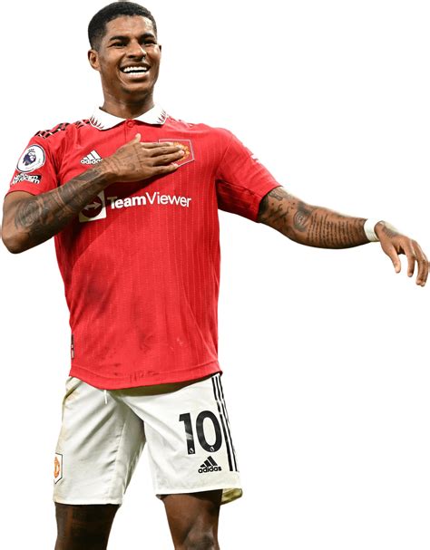 Marcus Rashford Manchester United Football Render Footyrenders