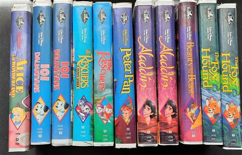 X Walt Disney Classics Vhs Retro Video Tape Bundle Aladdin Beauty Hot