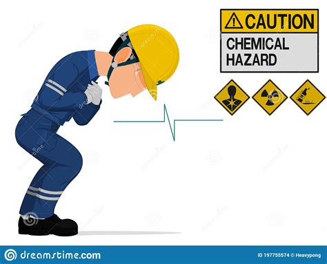 Chemical Hazard Sign Vector Illustration Flat Cartoon Toxic Risk