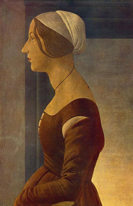 Circle Of Sandro Botticelli Portrait Of A Plainly Dressed Lady 1490s