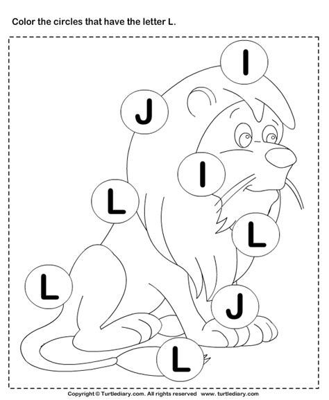 Download And Print Turtle Diarys Identifying Letter L Worksheet Our