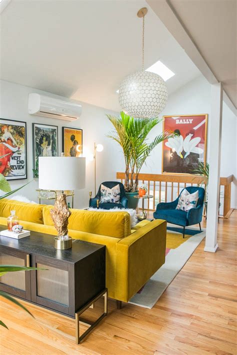 Vibrant Mid Century Glam Living Room Refresh The Reveal Artofit