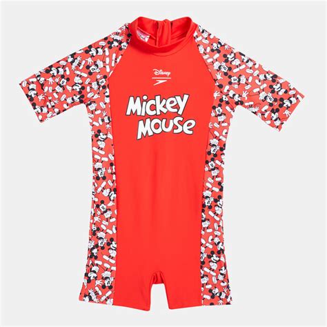 Buy Speedo Kids X Disney Mickey Mouse All In One Swimsuit Red In Dubai