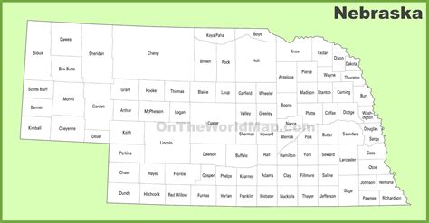 30 County Map Of Nebraska Maps Online For You
