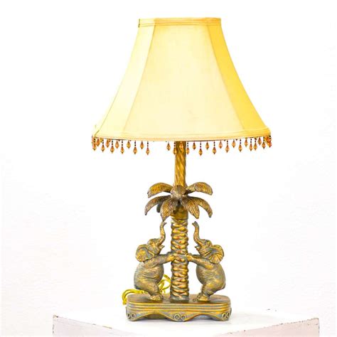 Elephant Palm Tree Table Lamp W Beaded Fringe Online