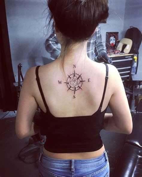 See more ideas about compass tattoo, tattoos, tattoos for women. Compass rose tattoo. Back neck. Small tattoo. | Compass ...