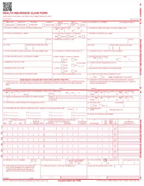Cms Form 1500 ≡ Fill Out Printable Pdf Forms Online