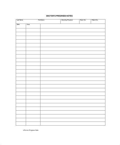 psychotherapy progress note template