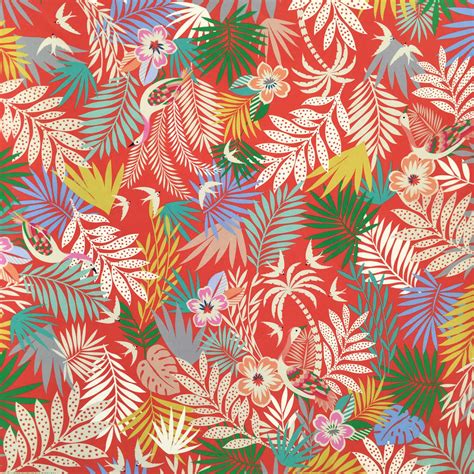 Tropical Printed Silk Scarf For Women By Elvira Van Vredenburgh Designs