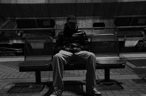 Free Images Man Black And White Bench Street Sitting Darkness