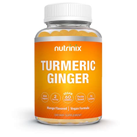 Buy Nix Turmeric And Ginger Gummies For Adults Curcumin Gummy