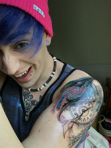 Blue Emo Hair Dye Gay Punk Tatted Inked Pierced Guy Emo Hair Scene Hair Dyed Hair