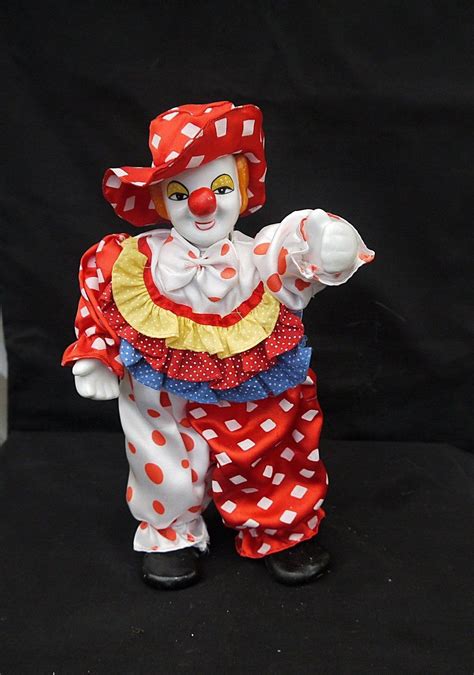Vintage Porcelain Doll Clown Antique White Porcelain Clown Etsy Uk Vintage Porcelain Dolls