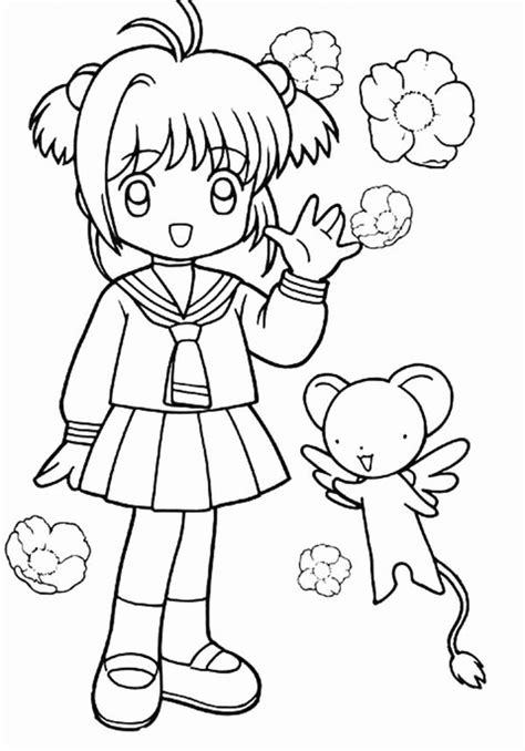 Anime Coloring Pages Sakura Coloring And Drawing