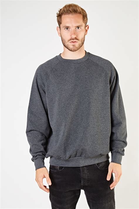 Dark Grey Basic Sweater Just 3