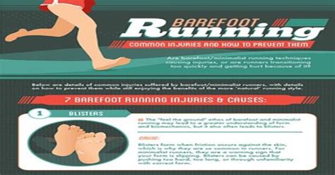 Barefoot Running Common Injuries And How To Prevent Them Infographic