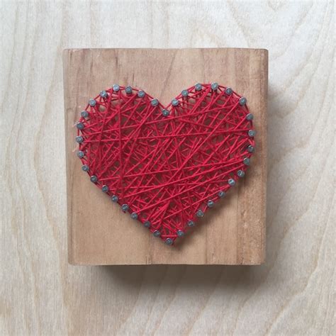Heart String Art Etsy