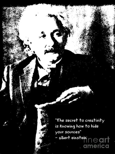 Albert Einstein Quote Creativity 1931 Litho Photograph By Padre Art