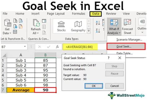 Goal Seek In Excel How To Use Goal Seek Function