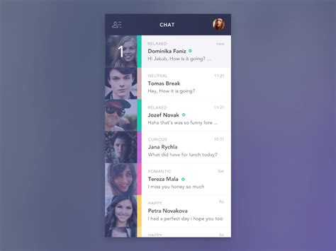 Animated Profile Menu Concept With Material Design