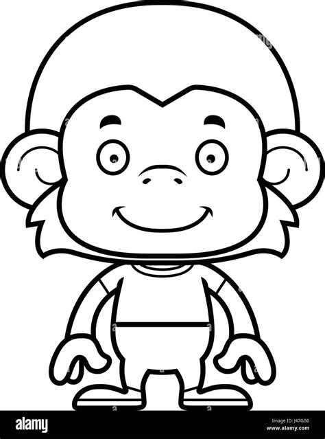 A Cartoon Monkey Smiling Stock Vector Image And Art Alamy